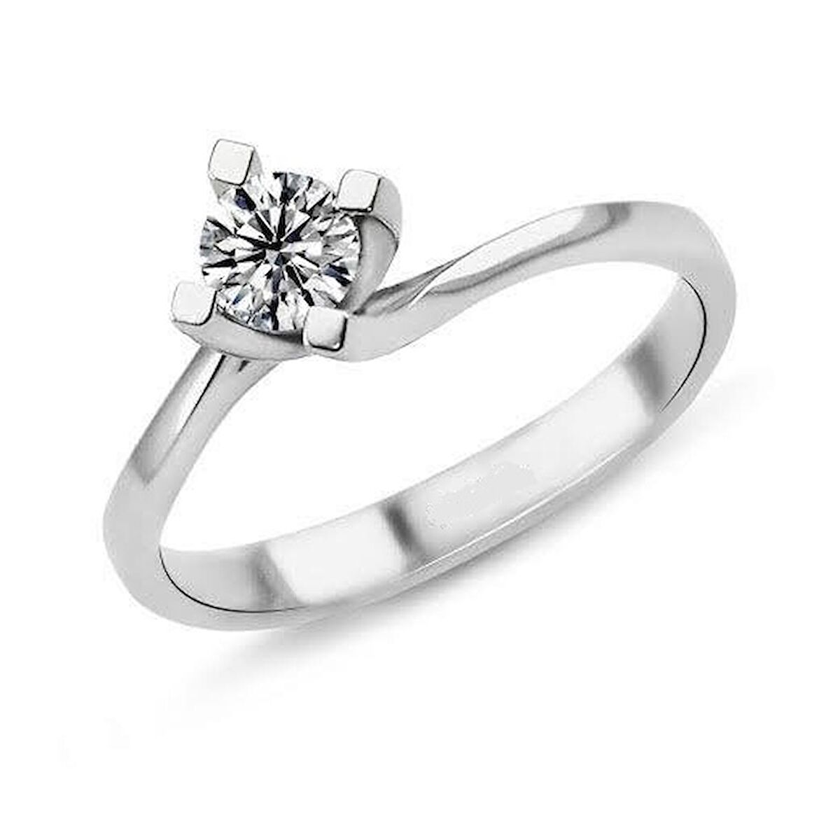 Harem Altın 0.21 Karat D Renk Pırlanta Tektaş Yüzük PR168