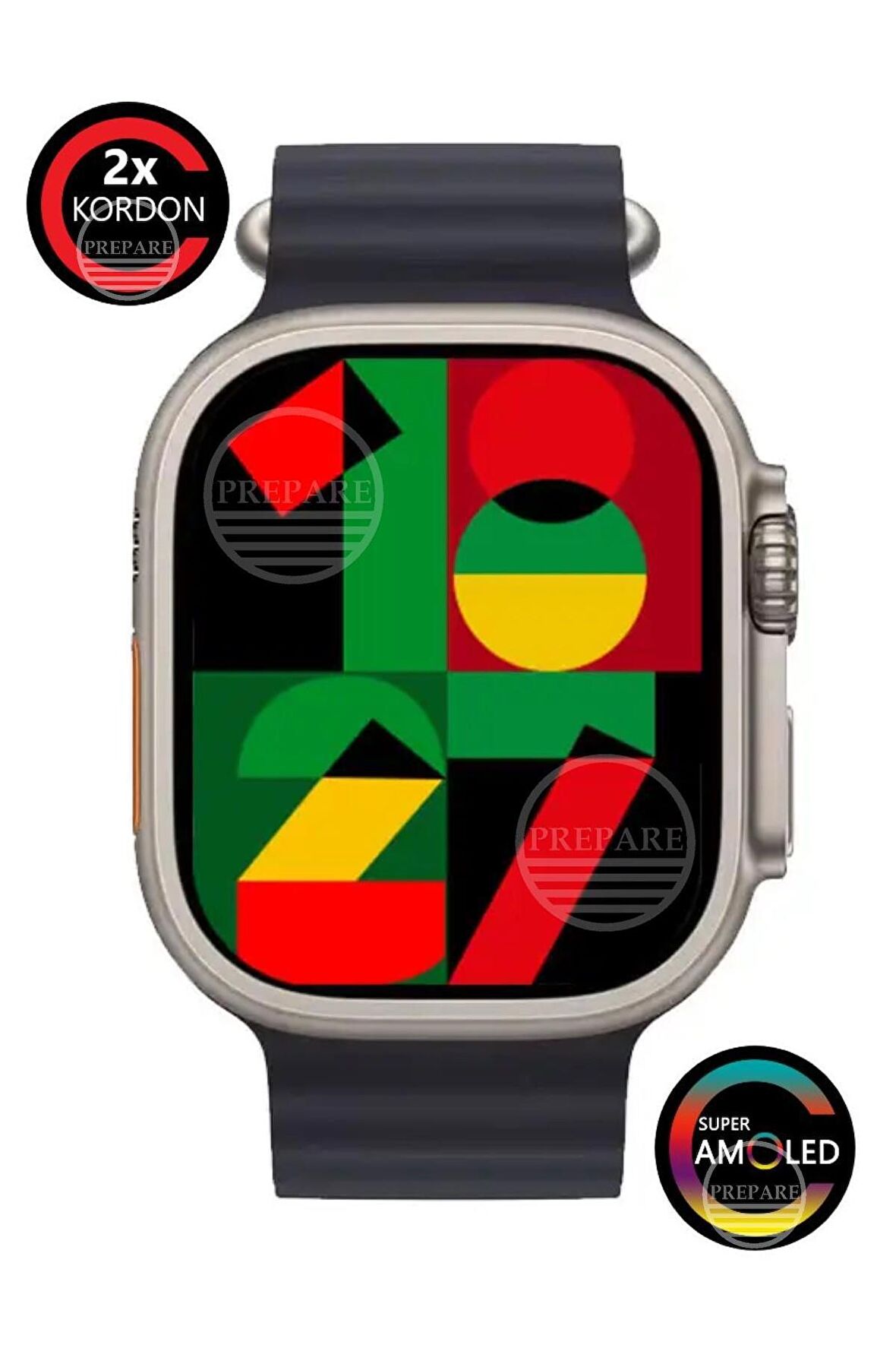 Prepare Watch 8 Ultra Pro Max Siyah Akıllı Saat