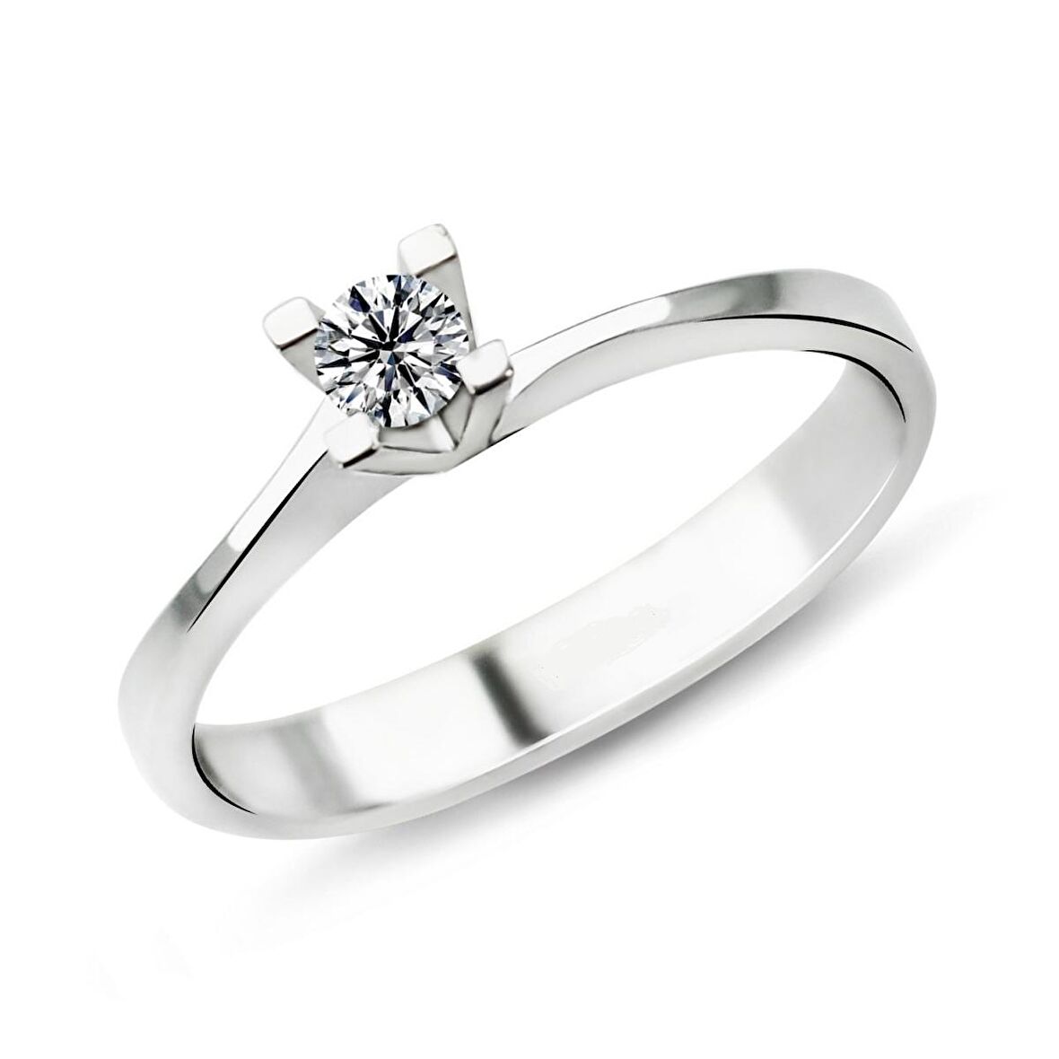 0.25 Karat F Renk Pırlanta Tektaş Yüzük PR213