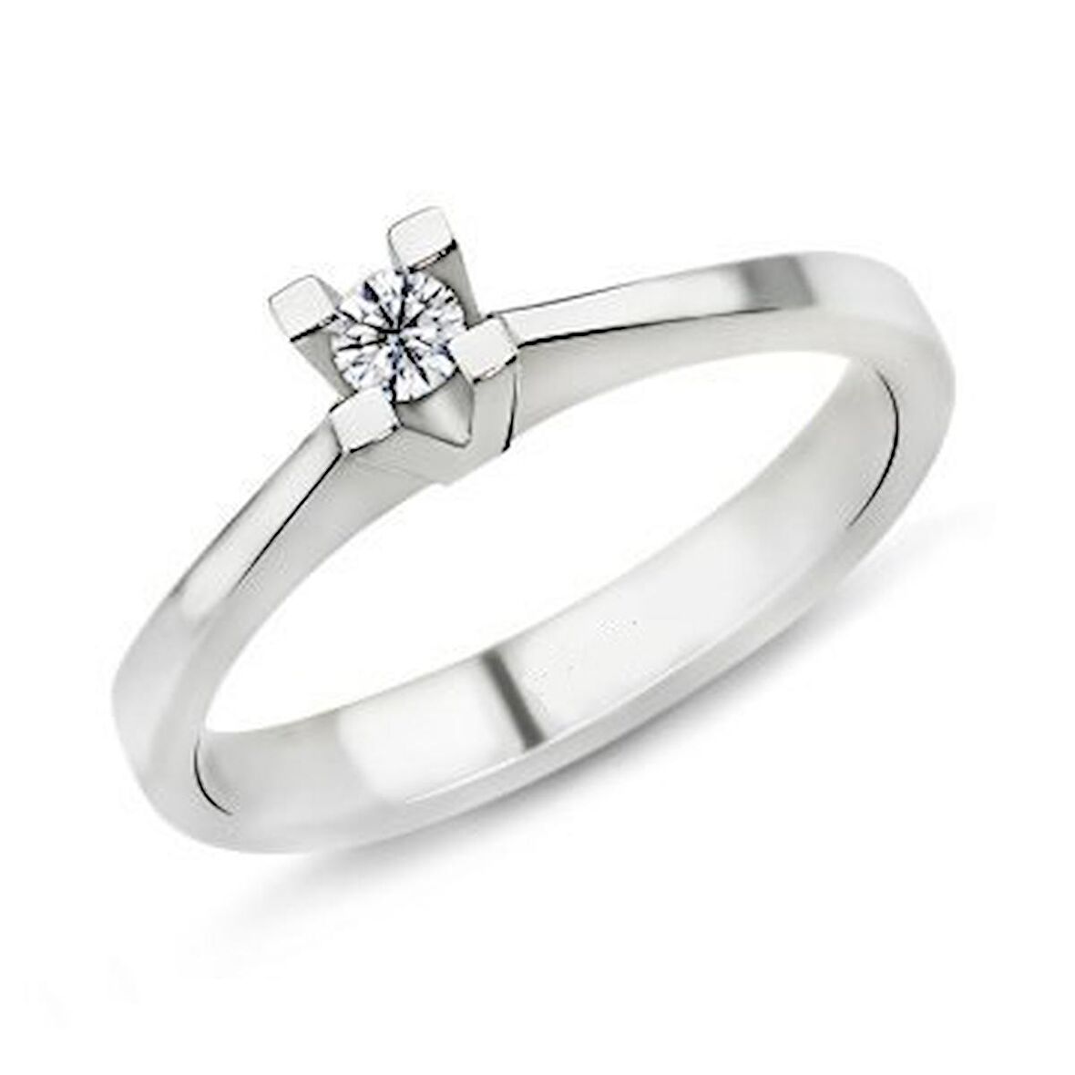 0.18 Karat D Renk Pırlanta Tektaş Yüzük PR240