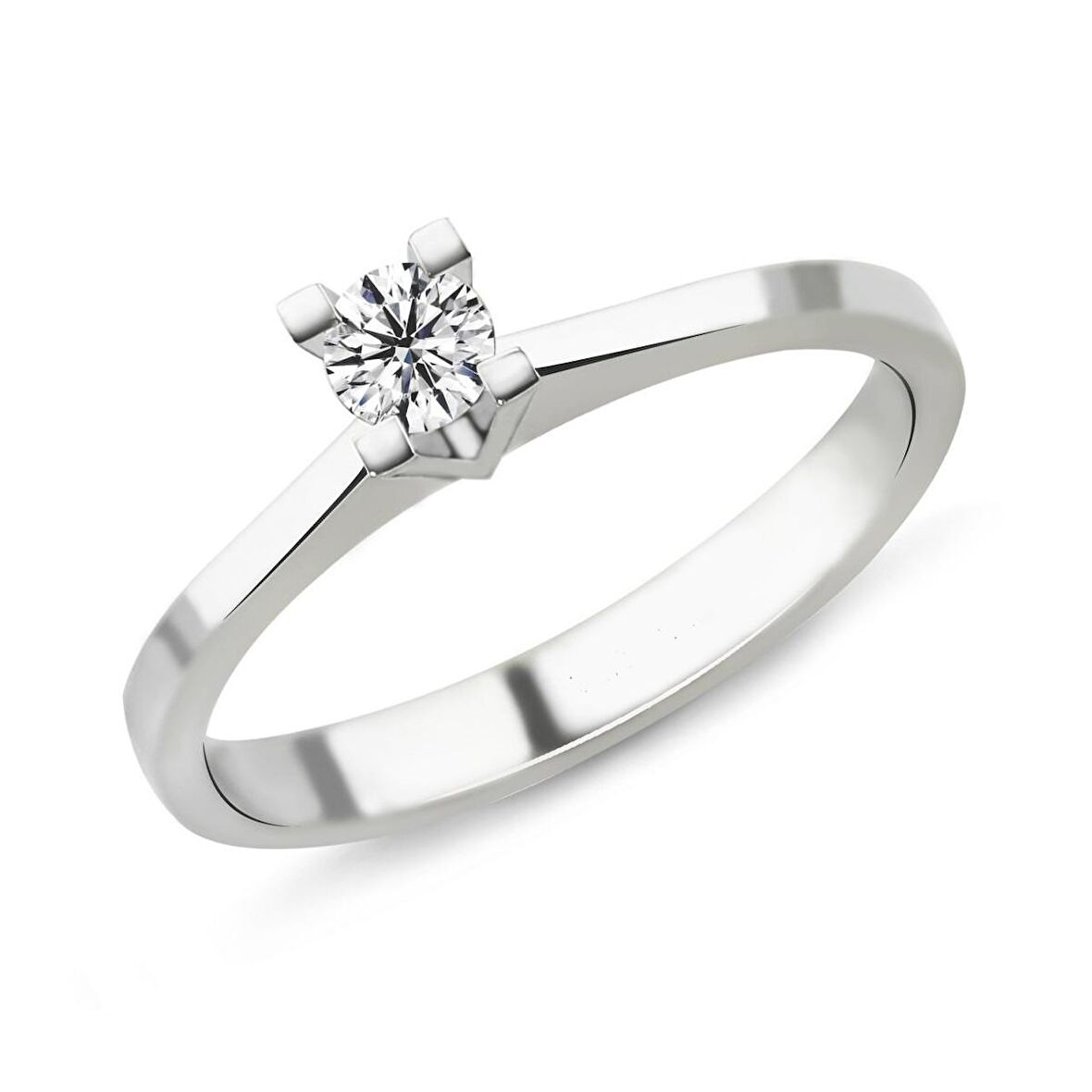 0.15 Karat G Renk Pırlanta Tektaş Yüzük PR257