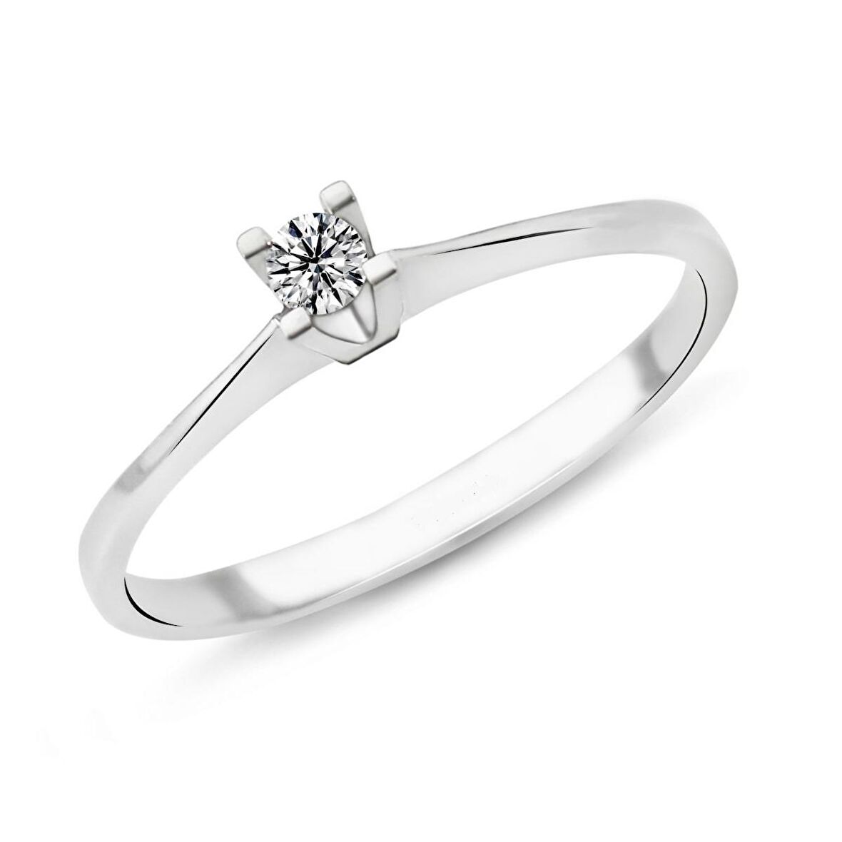 0.08 Karat E Renk Tektaş Pırlanta Yüzük PR280