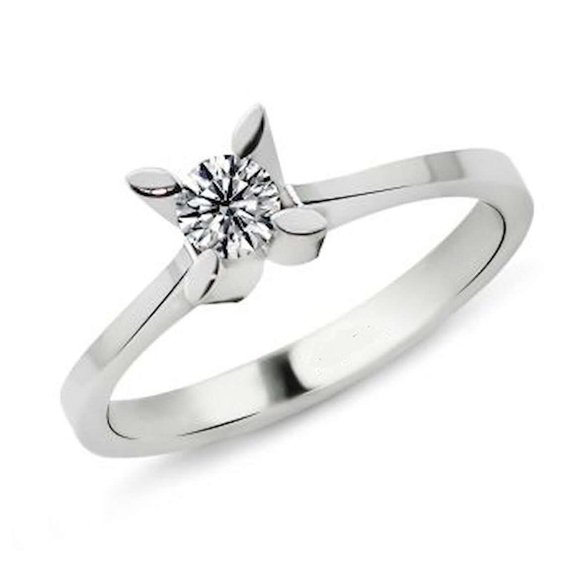 0.38 Karat G Renk HRD Sertifikalı Pırlanta Tektaş Yüzük PR328