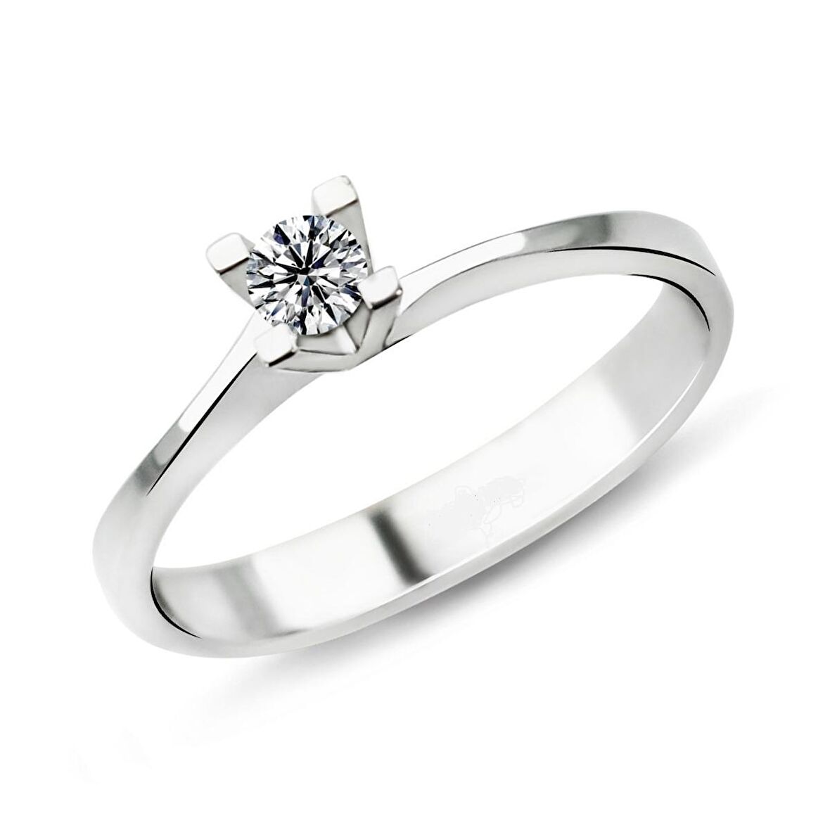 0.26 Karat E Renk Pırlanta Tektaş Yüzük PR395