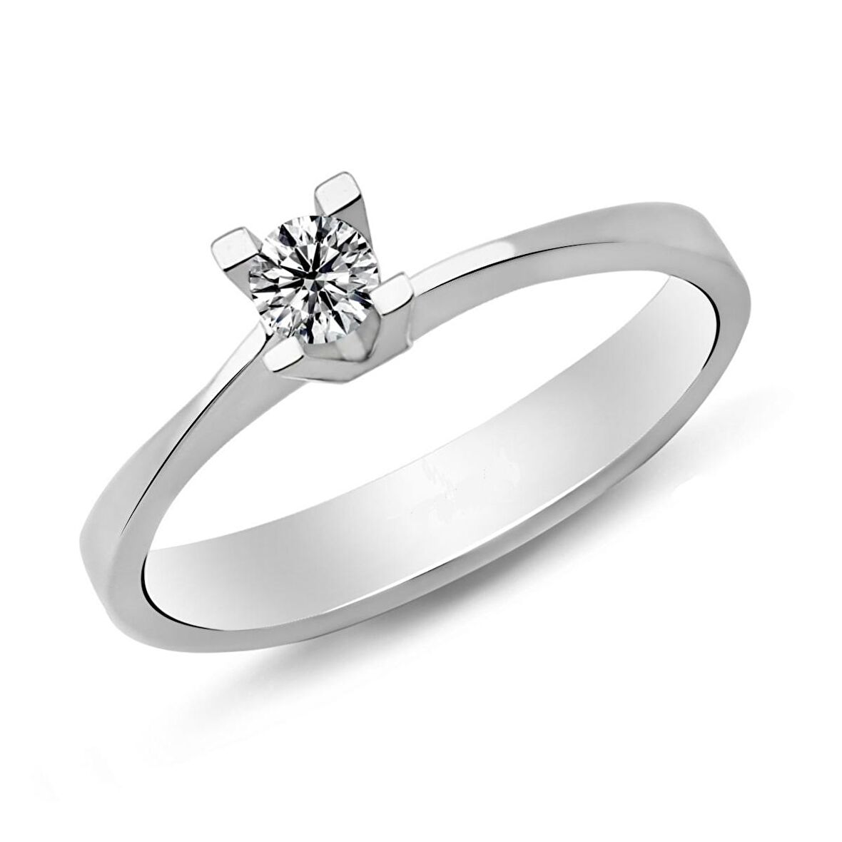 Harem Altın 0.18 Karat G Renk Tektaş Pırlanta Yüzük PR493