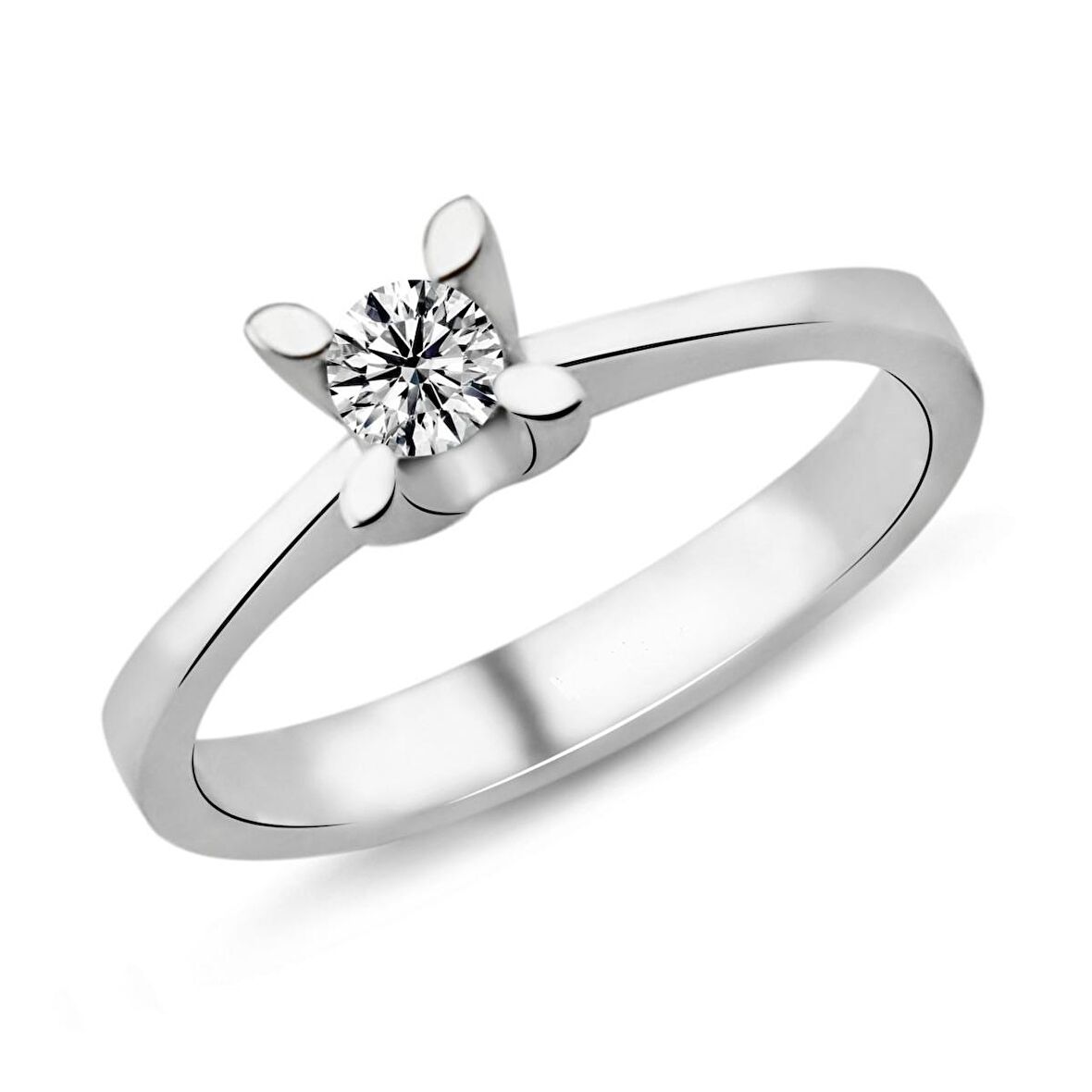 0.29 Karat G Renk Pırlanta Tektaş Yüzük PR65