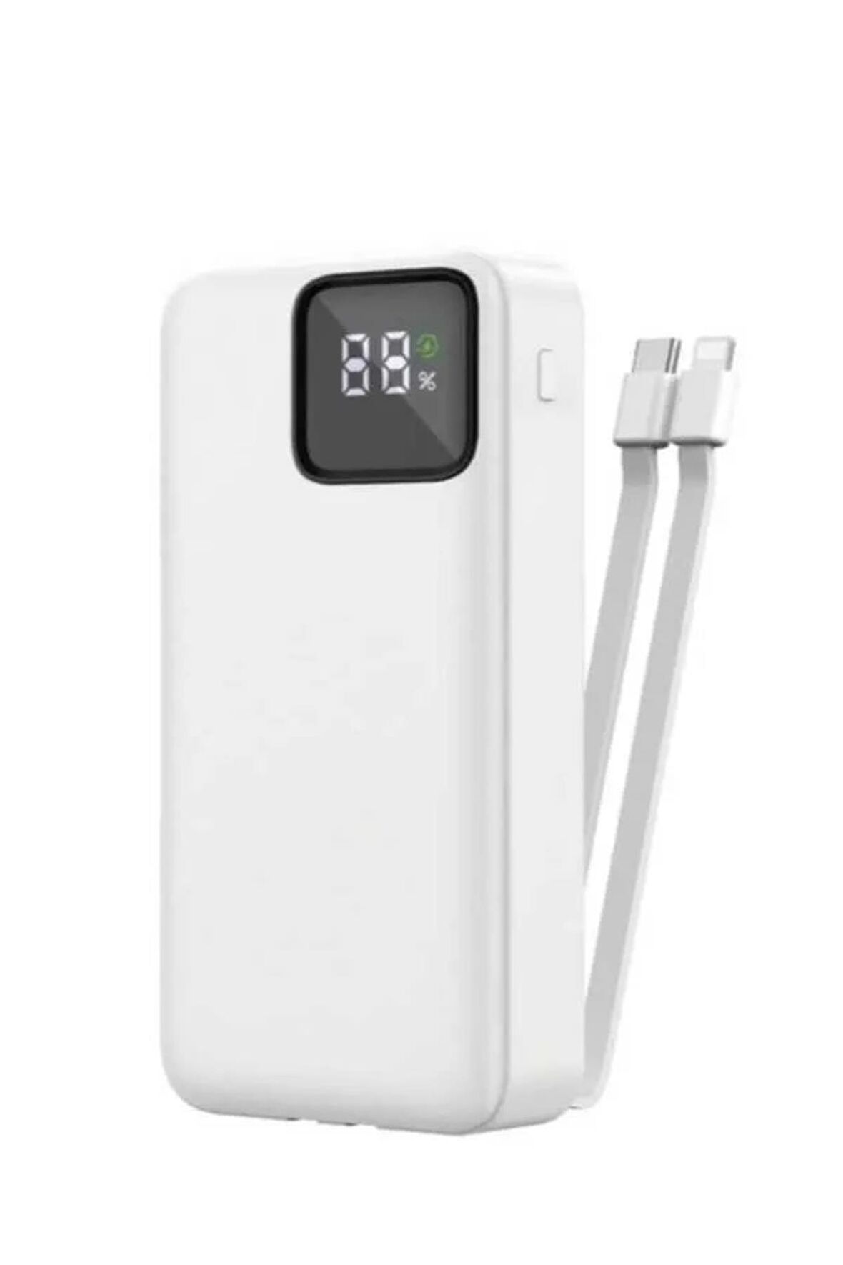 Powerbank 20.000 mAh 2.1A Dahili Kablolu Dijital Göstergeli Type-C Usb-A Micro Usb Powerbank