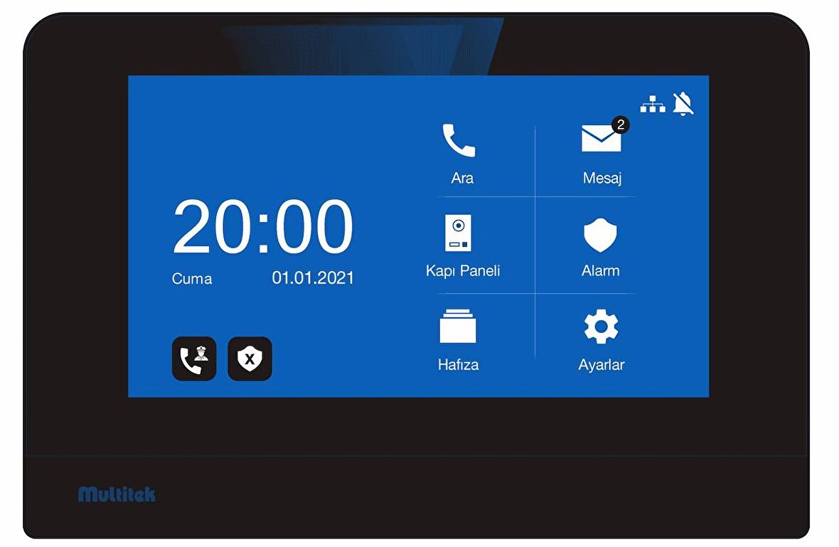 Multitek IP İnterkom Linux LIM-70 7 inç LCD Ekran Alarm Özellikli Daire Monitörü 9G 06 00 0003