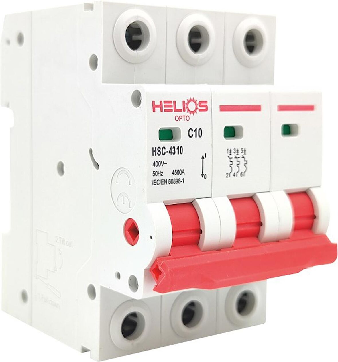 Helios Opto 3X20A 4500kA C Tipi Trifaze W Otomat HSC-4320