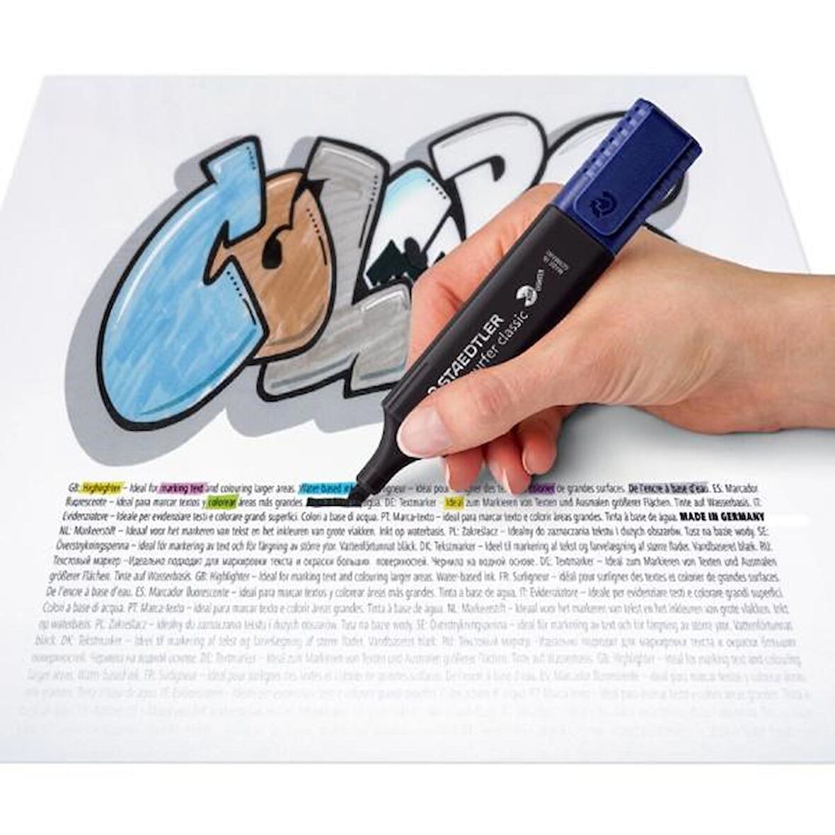 Textsurfer Classic Işaretleme Kalemi SİYAH- BLACK HIGHLIGHTER