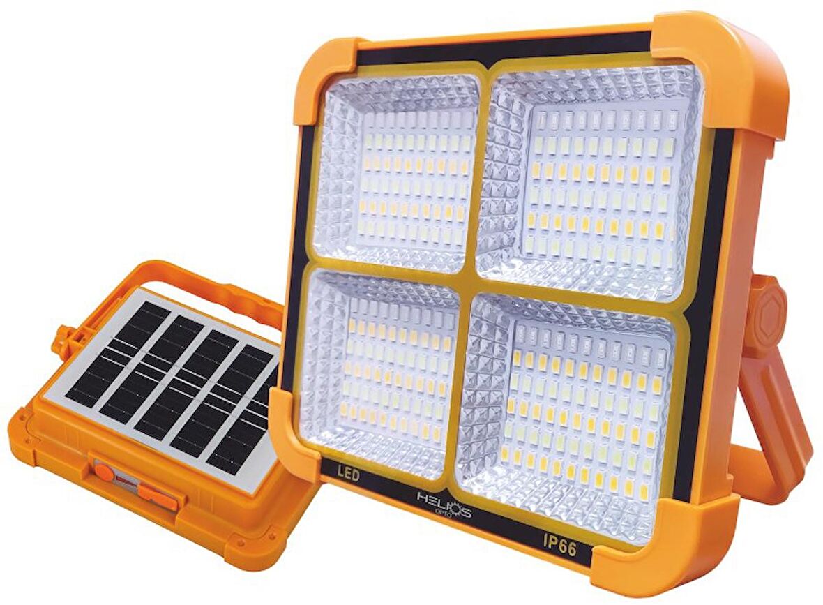 Helios Opto 200 W Solar Şarjlı SMD Projektör 4 Fonksiyonlu HS 4016