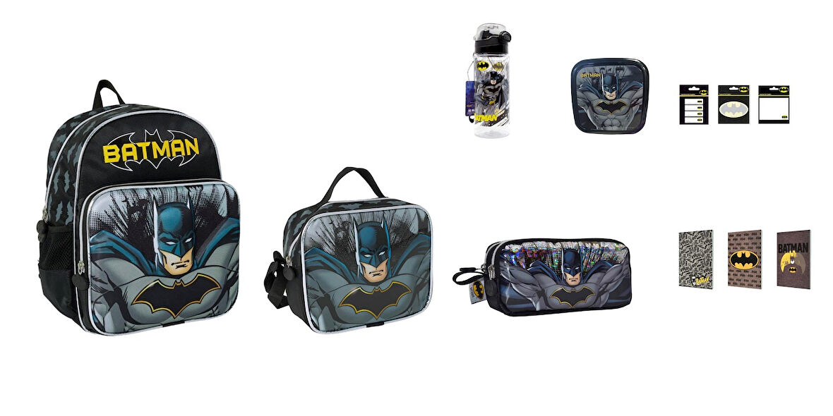 BATMAN Anaokulu Çantası KABARTMALI SET (11 PARÇA)