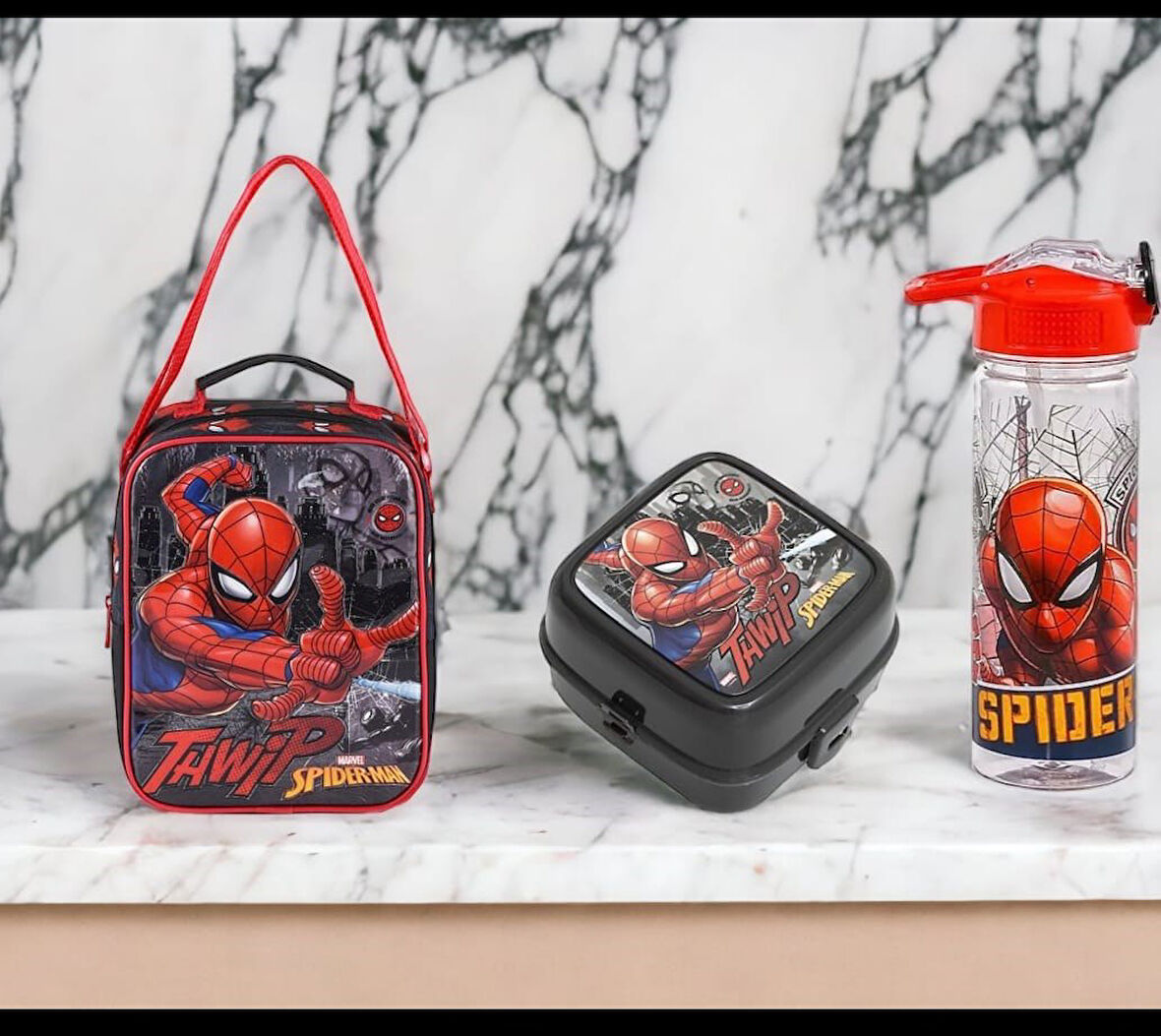 Spıderman Beslenme Çantası Salto Thwip OKUL SETİ 3 PARÇA