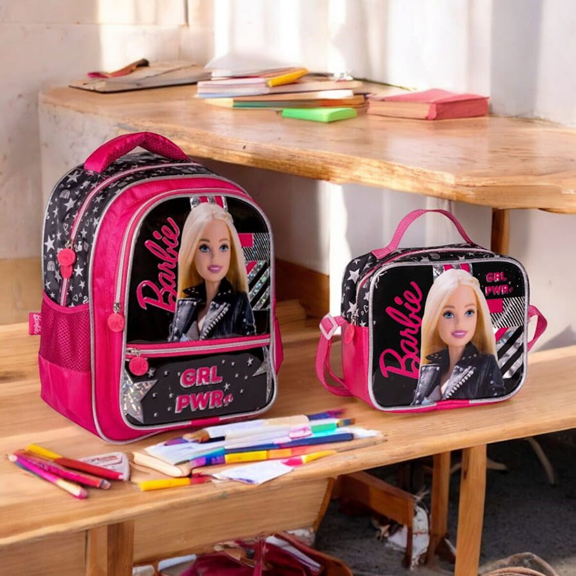 Barbie İlkokul Çantası ve Beslenme Çantası