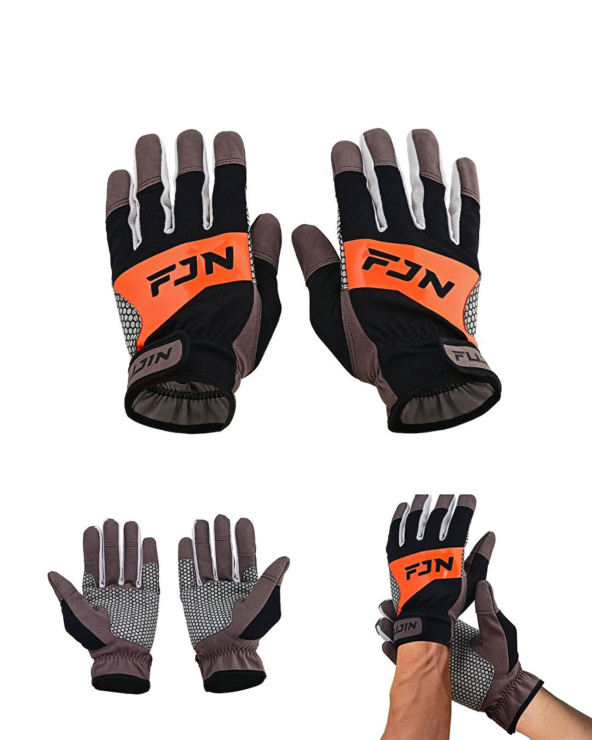 Fujin Pro Angler Trolling Gloves Black L/XL