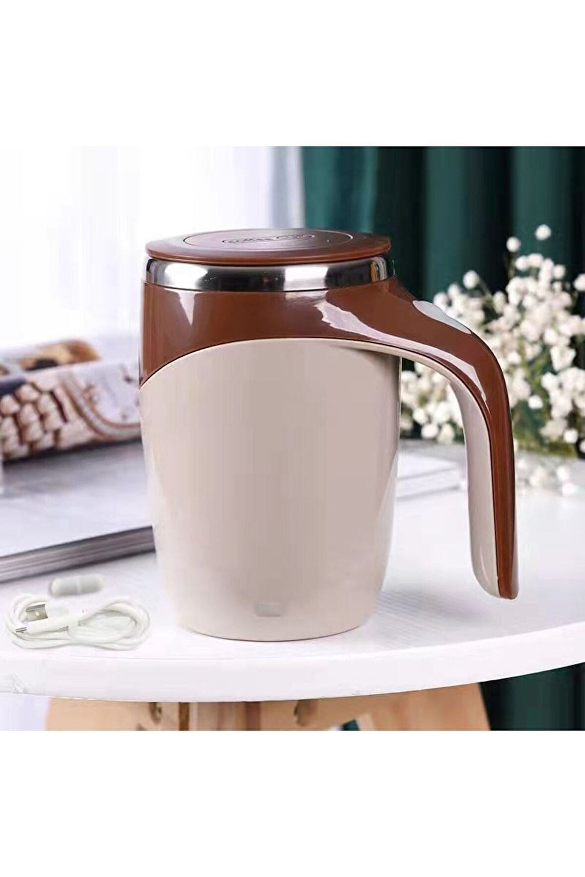 Yeni Nesil Kendi Kendini Karıştıran Kahve Fincanı Self Stirring Mug Mikser Kupa Termos Bardak 380 Ml