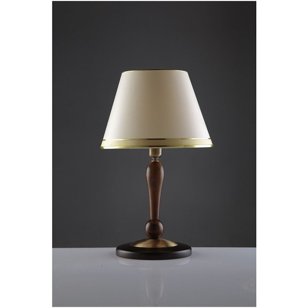 AVONNI HML-9046-1E Eskitme Kaplama Masa Lambası, E27, Metal, Ahşap, 35cm