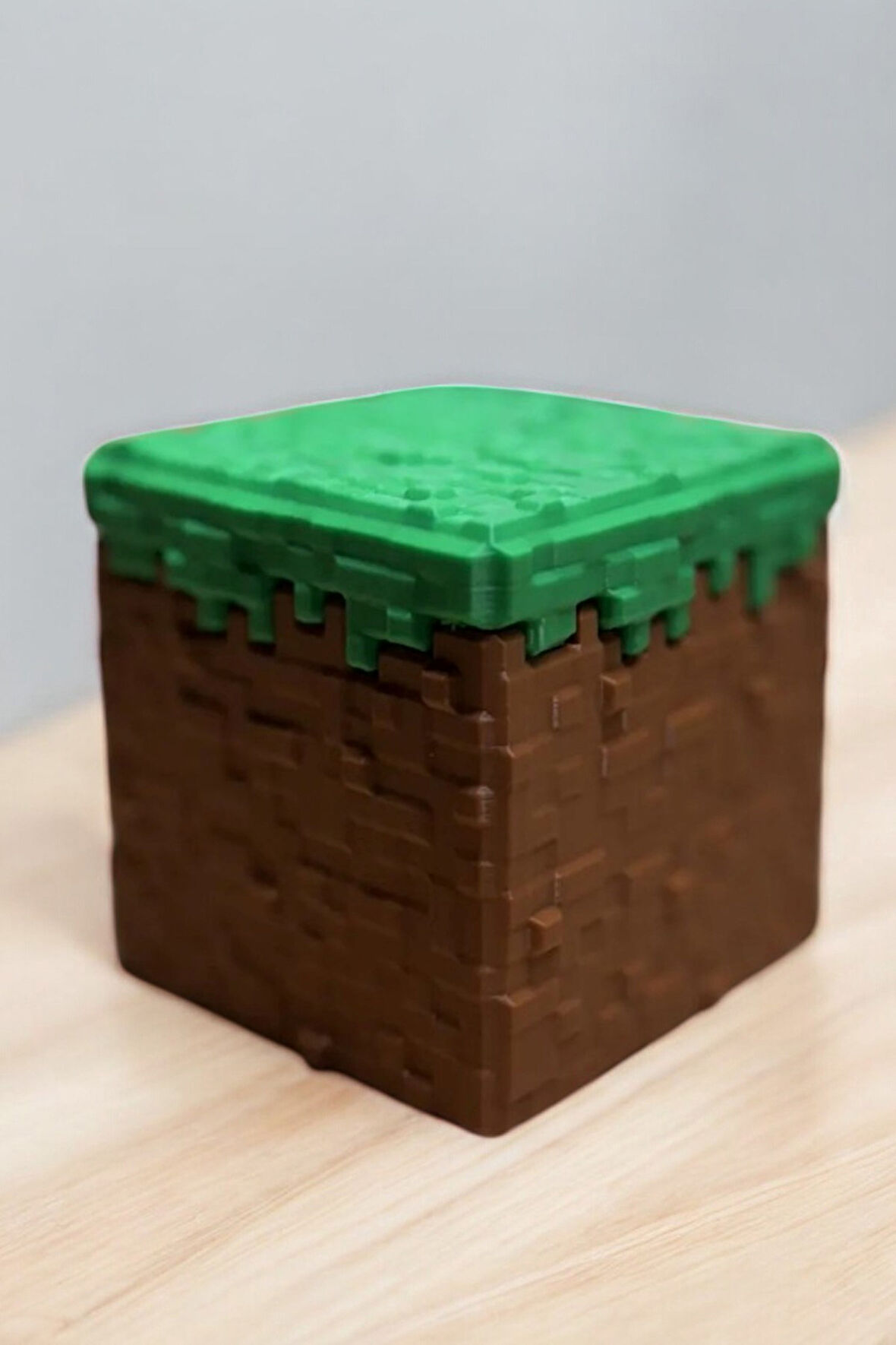 Minecraft Çimen Bloğu Kutu Oyuncak Saklama Kutusu Figür