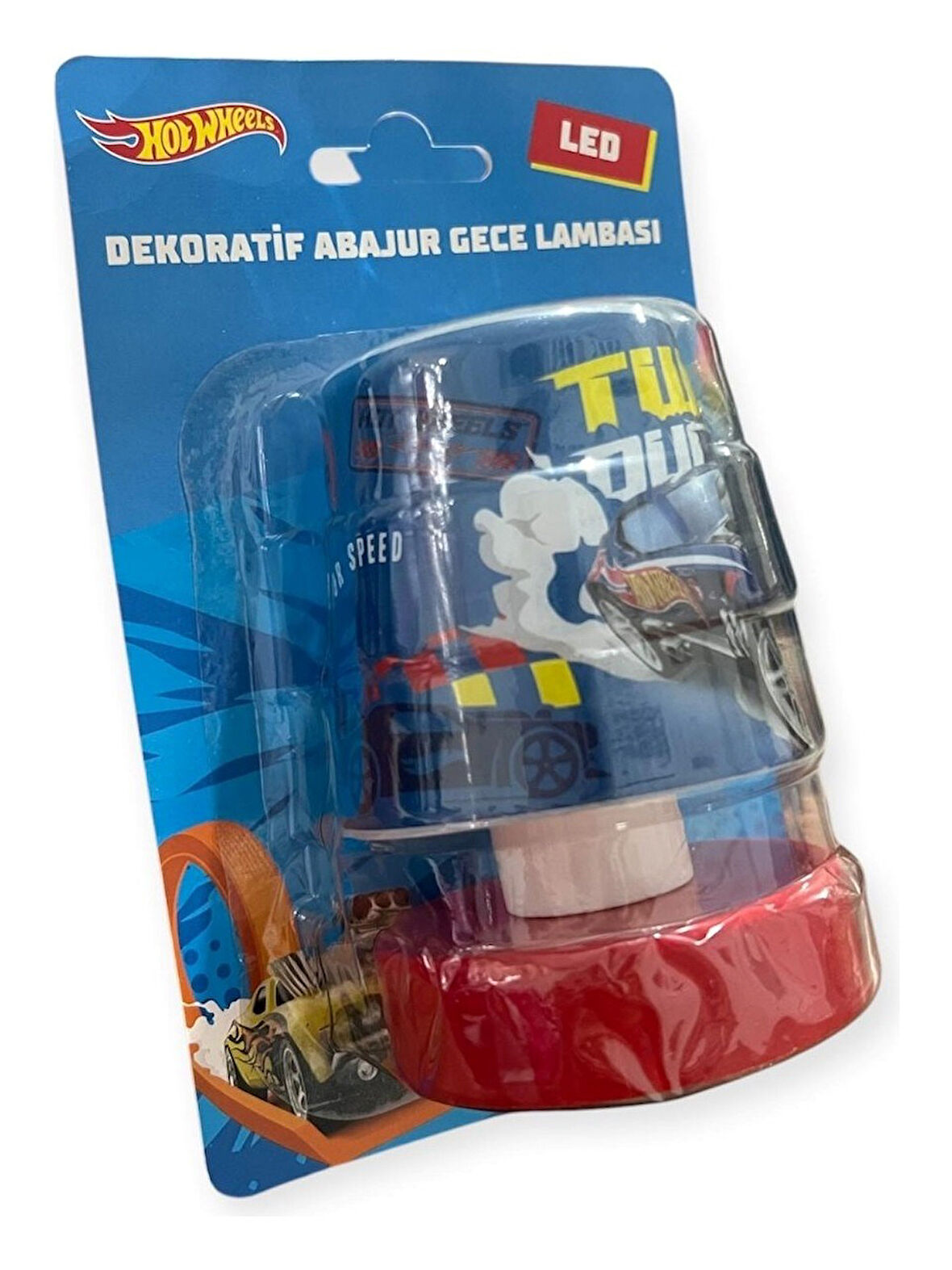 Nisa Luce Lisanslı Led Mini Abajur Hot Wheels 2x1,5 Ledli Pilli Gece Lambası