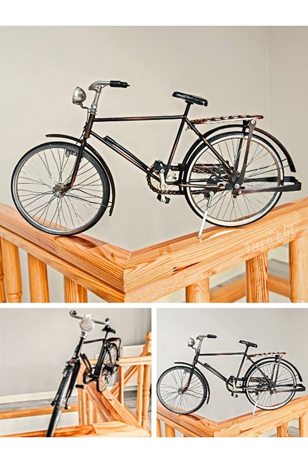 Hediye Koleksiyonluk 44 cm Metal El Yapımı Bisiklet Detaylı İthal Bisiklet Metal Tasarım 44CM