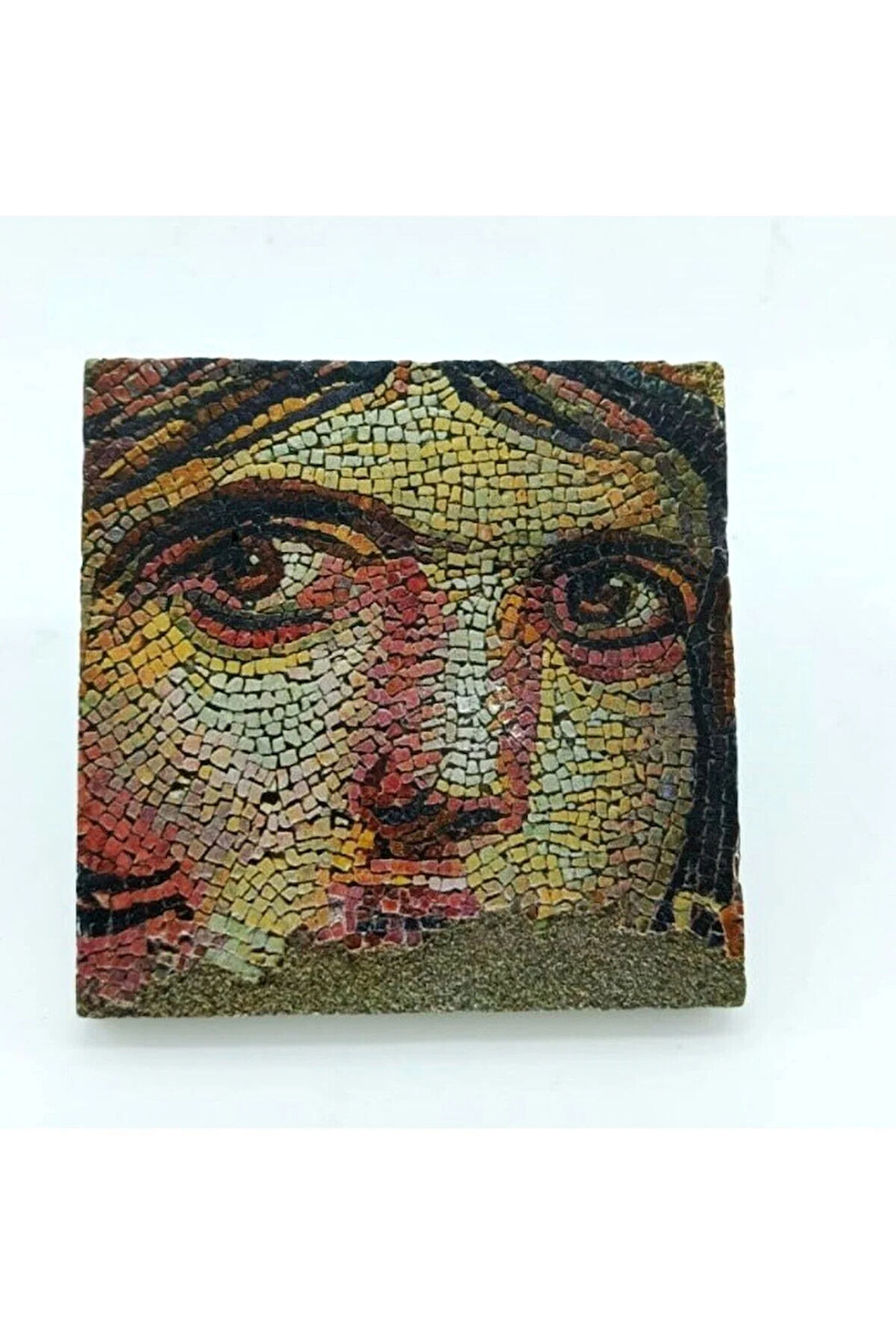 Dekoratif Figürlü Zeugma Çingene Kızı Doğal Taş Banyo Gider Kapağı Süsü Tekli 10x10