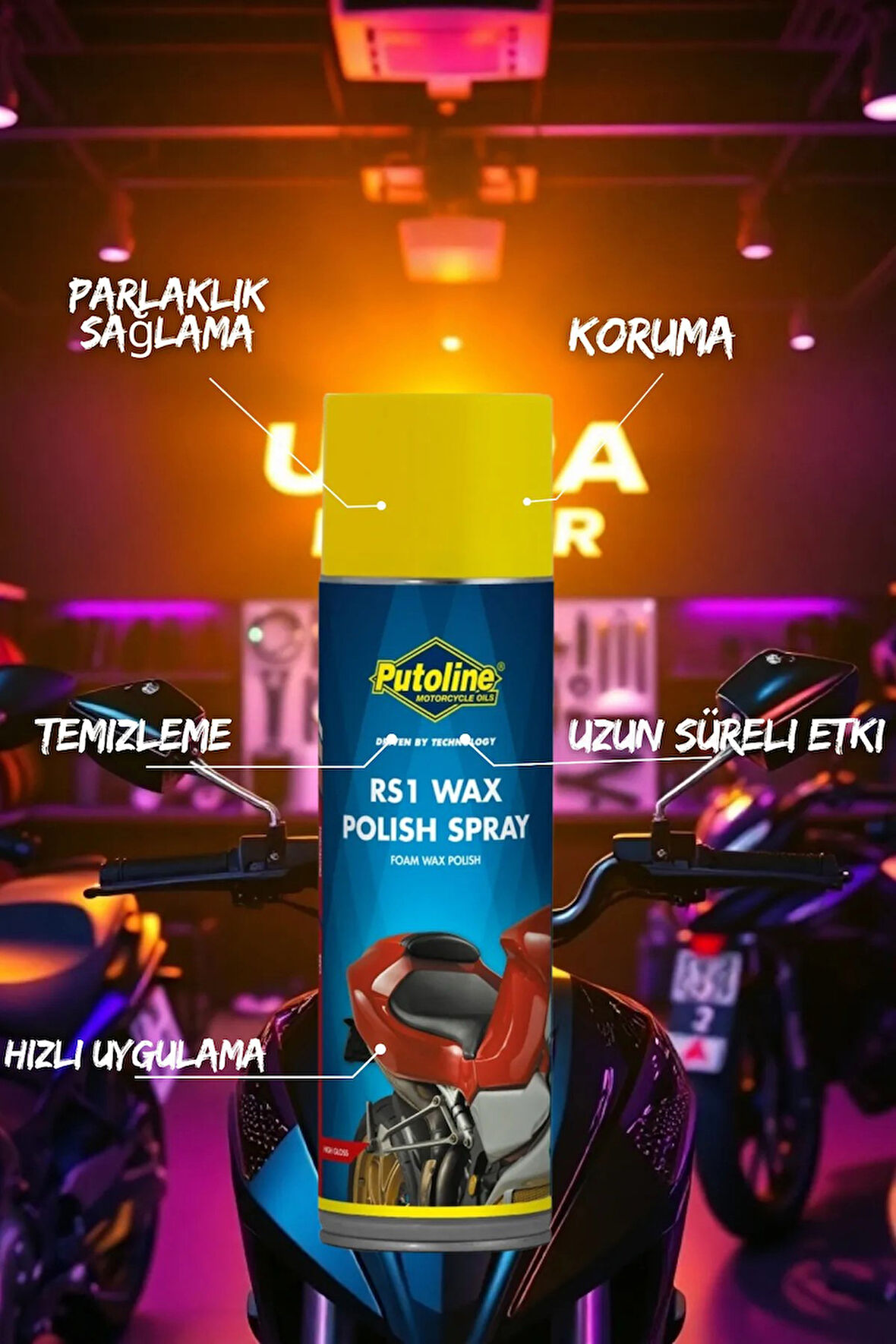 PUTOLINE RS1 WAX POLISH SPREY - RS1 WAX POLISH SPREY - N/A 500 ML
