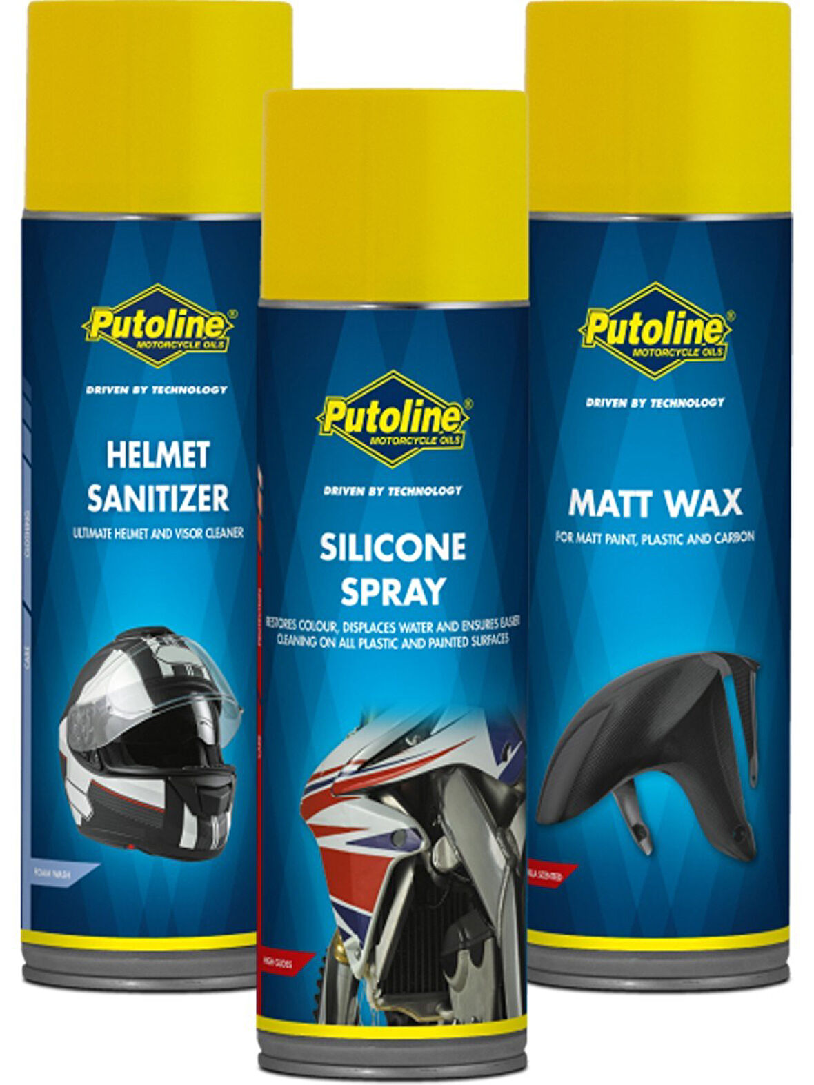 Putoline Silicone Spray & Matt Wax & Helmet Sanitizer