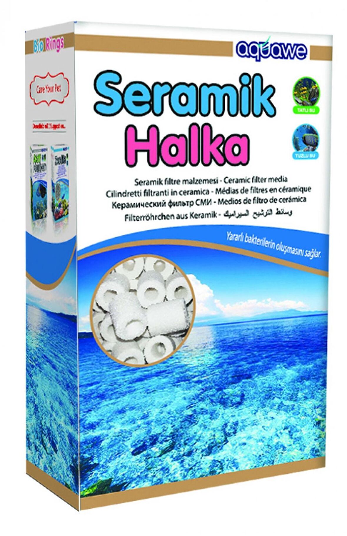 Ti-Sert Aquawe Seramik Halka Akvaryum Filtre Malzemesi 350 Gr