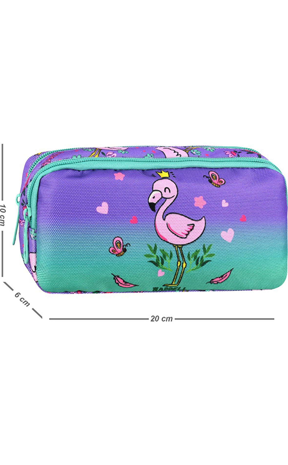Lisanslı Flamingo Çift Gözlü Kalemlik Çantası