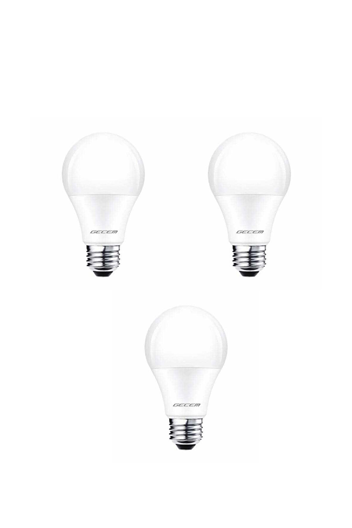 3 Adet Gecem 11W Led Ampul E27 Duy 6500K - Beyaz Işık