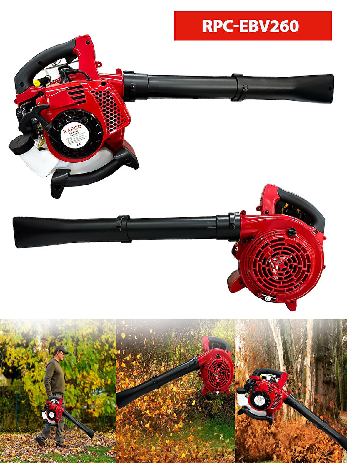 Germany Style RAPCO-EBV260 1.1 Hp Profesyonel Benzinli Yaprak Üfleme Makinesi