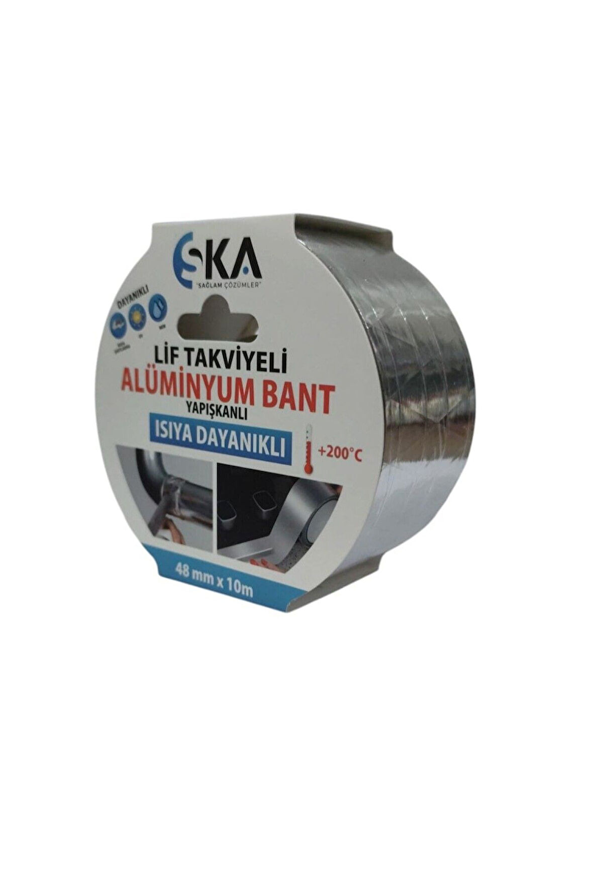 Yapışkanlı Lif Takviyeli Alüminyum Bant 48mmx10m