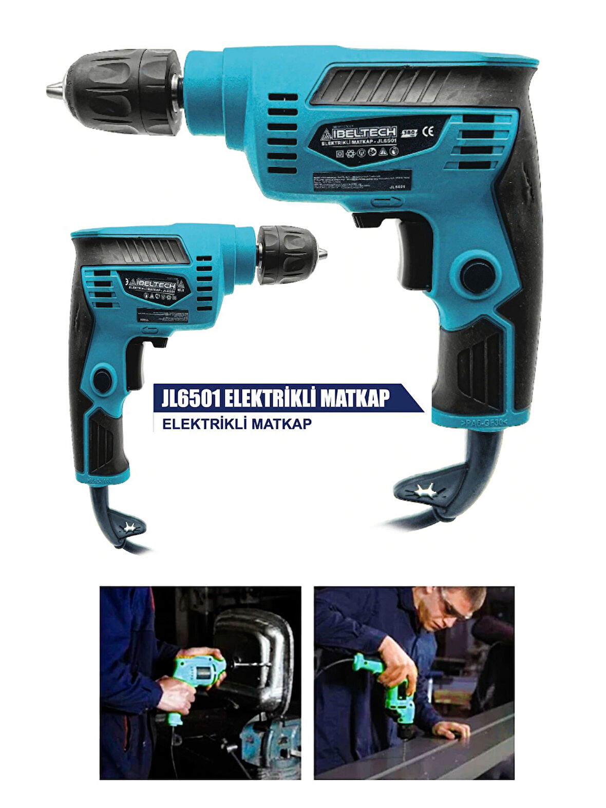 Germany Style İbeltech Jl6501 Elektrikli 6.5mm 380 Watt Matkap