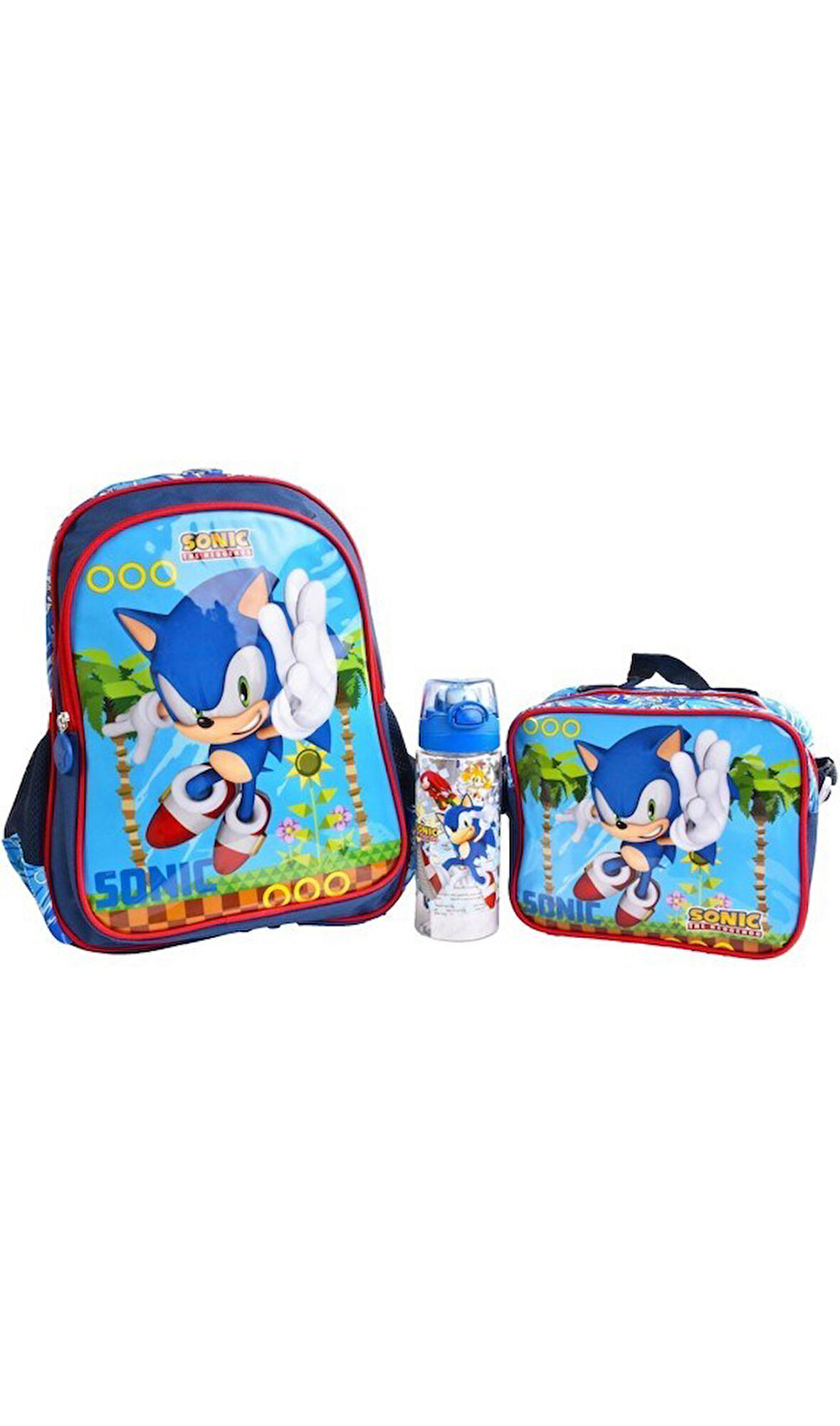 Erkek Çocuk Ilkokul Çantası Seti / Ellaboni Sonic Okul Çantası Seti