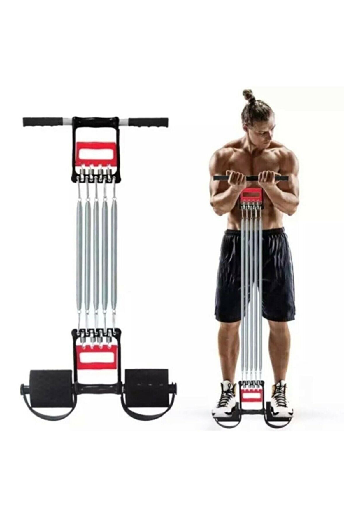 Tüm Kol Göğüs Kas Pazı Güçlendirici El Ayak Göğüs Yayı Çelik Yay 5 Çelik Yaylı Dirençli Spor Aleti