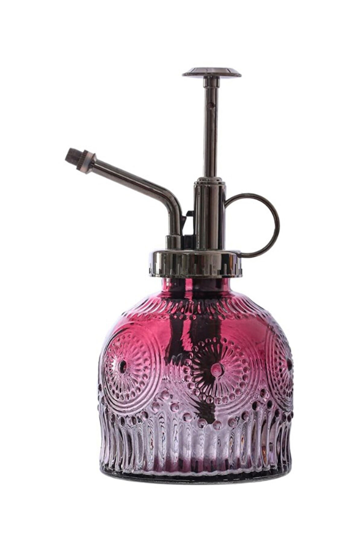 Şık Tasarımlı Ev Bahçe Saksı Çiçeklerine Özel Cam Bitki Sulama Fıskiyesi Kolonya Şişesi 200ML Kırmzı