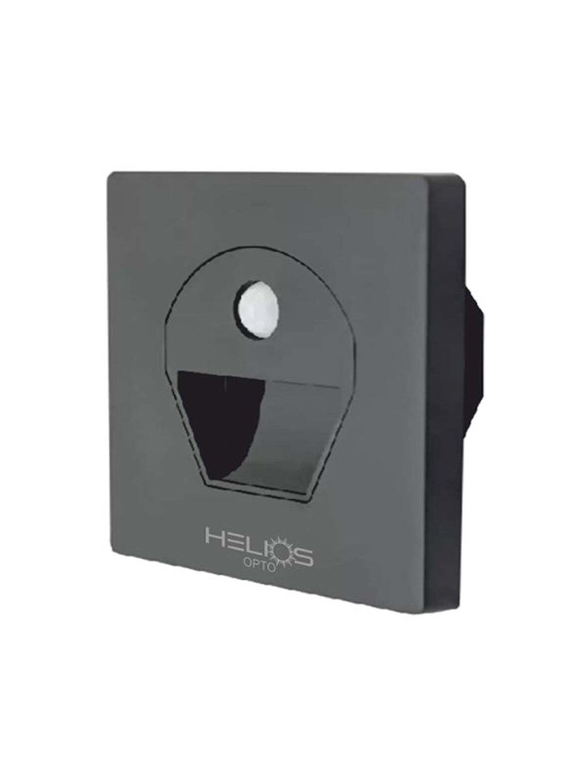 Huzur Elektrik Siyah Kasa Beyaz Işık 180 Lümen Sensörlü Koridor Aydınlatma Merdiven Armatürü Hs6019