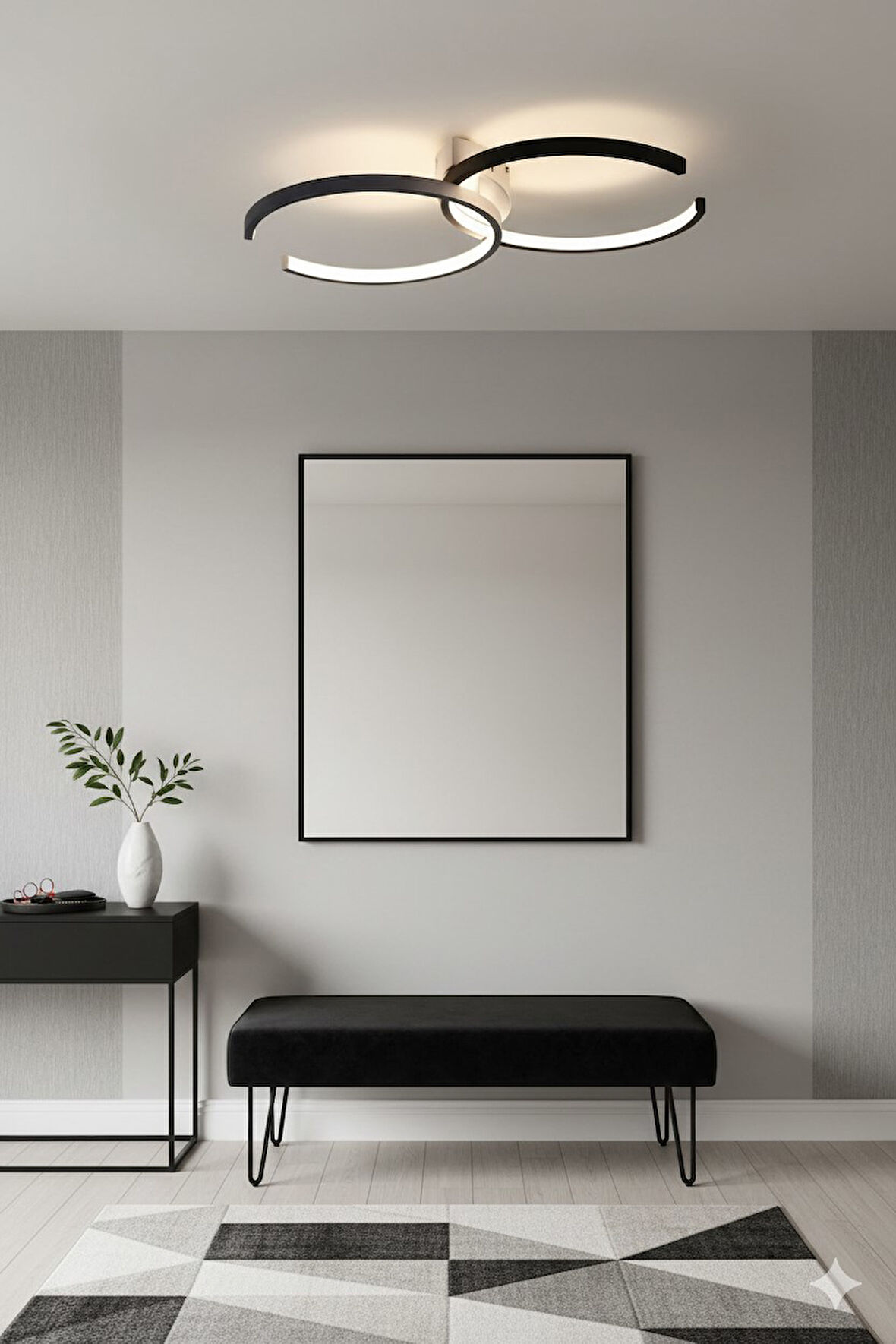 Hol,Antre,Yatak odası,Çocuk Odası İçin C Modern Ledli Avize