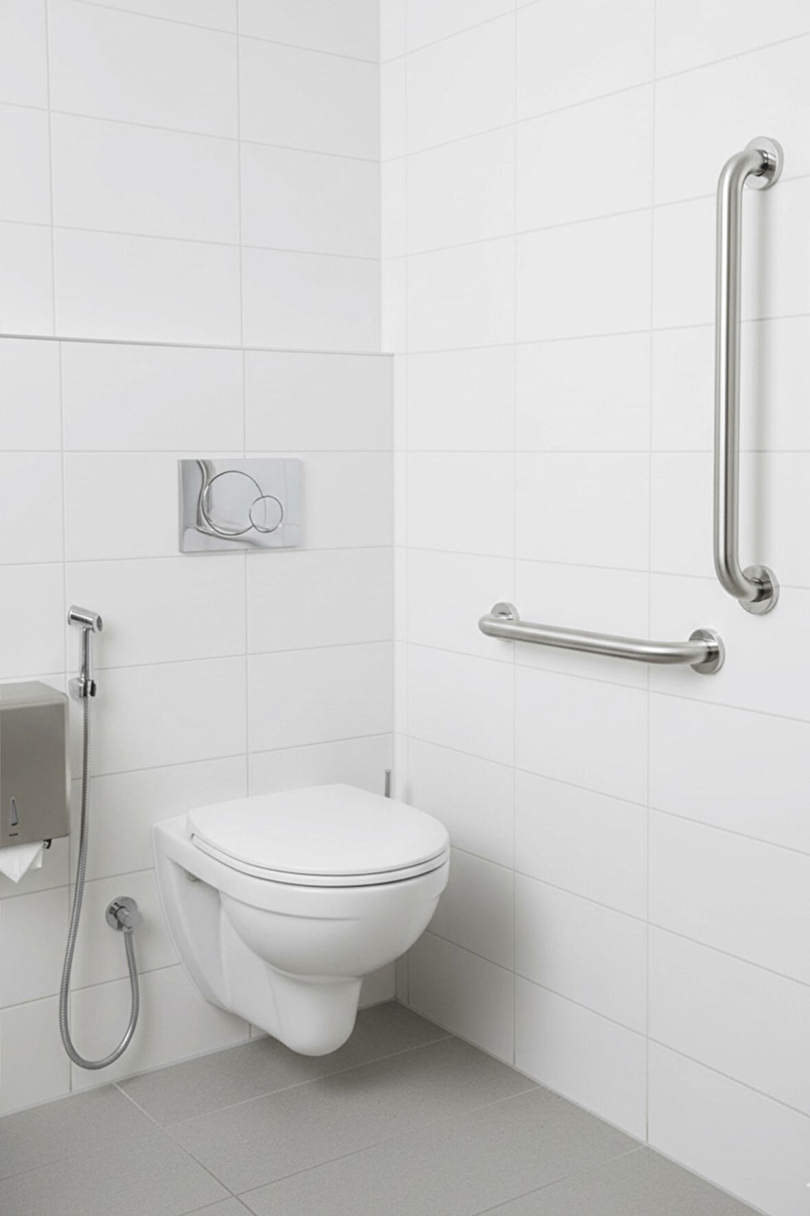 Yaşlı ve Engelli Tutunma Barı – Krom Kaplama 40 cm, Küvet ve Duş Tutamağı, Kaymaz Güvenlik Barı