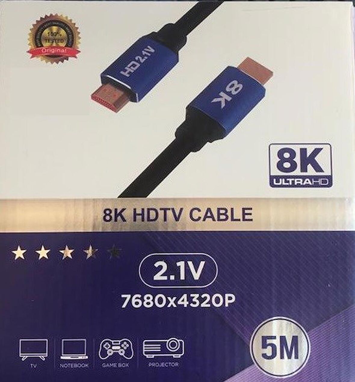 NTC-8003 8K Ultra HD 2.1V 7680x4320p Çözünürlük Destekli 5mt Hdmi Kablo