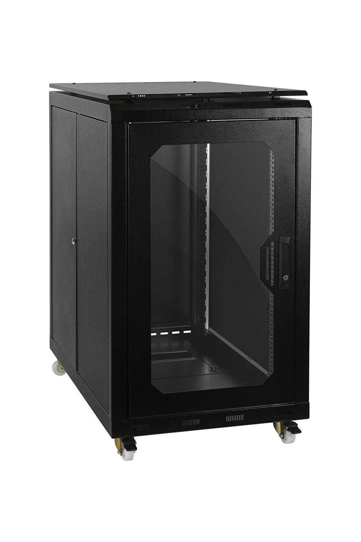 ULUSAL ULS20U60100 20U 600X1000 Server Dikili Tip Kabinet Tekerlek Takımı Dahil