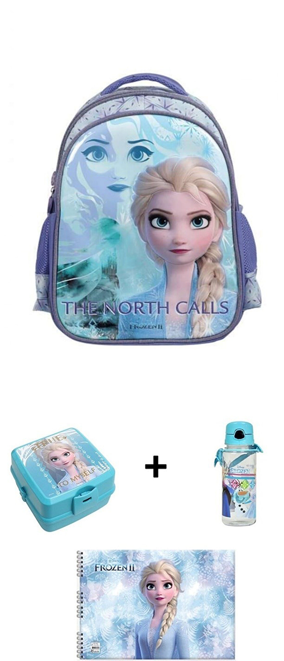 FROZEN 2-The North Calls Mavi Okul Çantası  ve Seti (4 PARÇA)