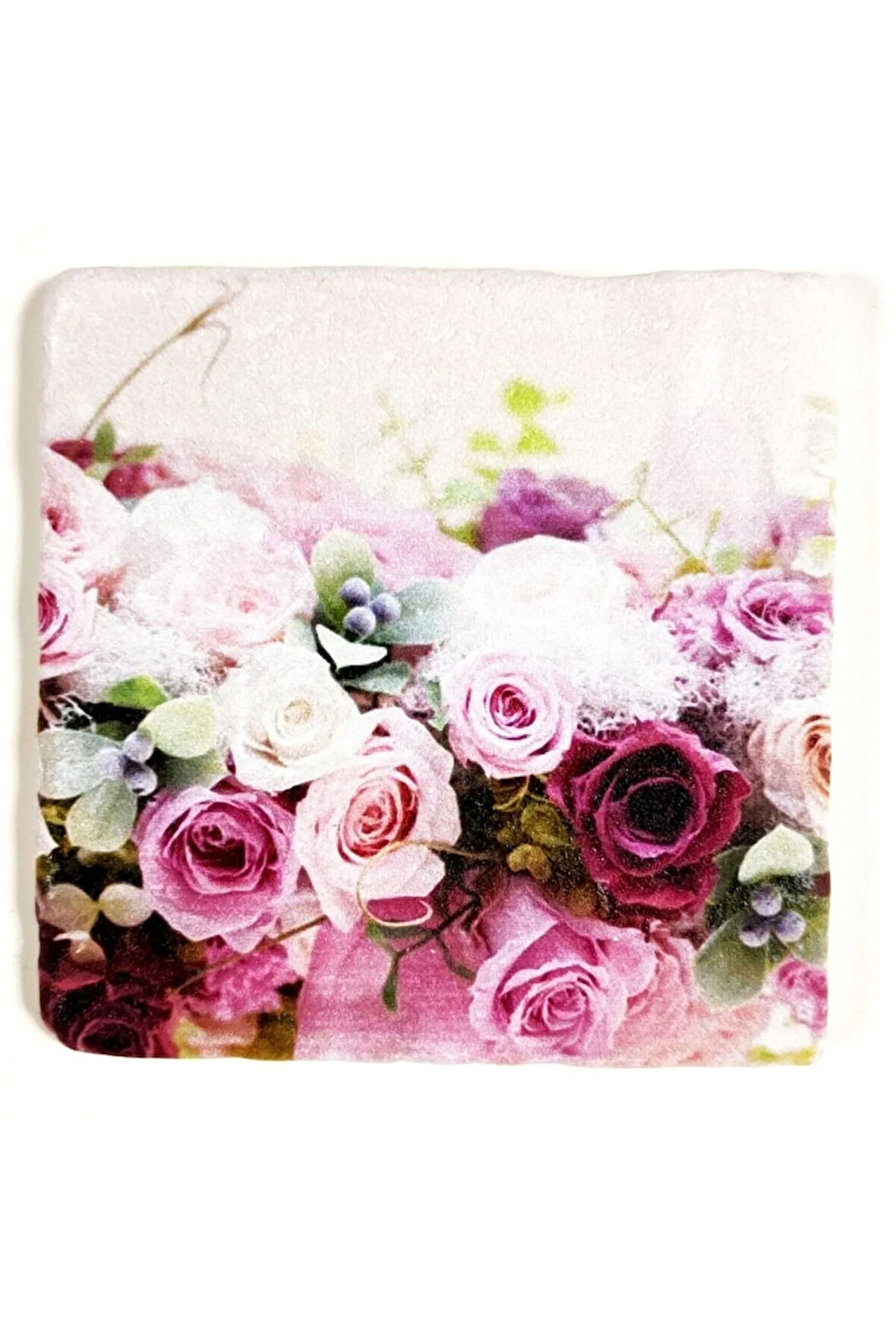 Dekoratif Figürlü Doğal Taş Banyo Gider Kapağı Süsü Tekli 10x10 Cm Model 112