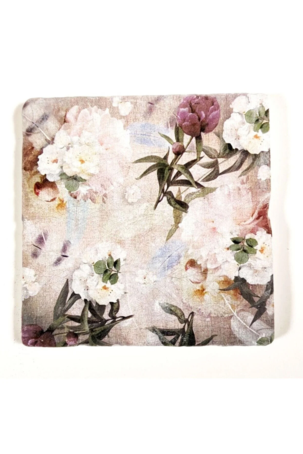 Dekoratif Figürlü Doğal Taş Banyo Gider Kapağı Süsü Tekli 10x10 Cm Model 109