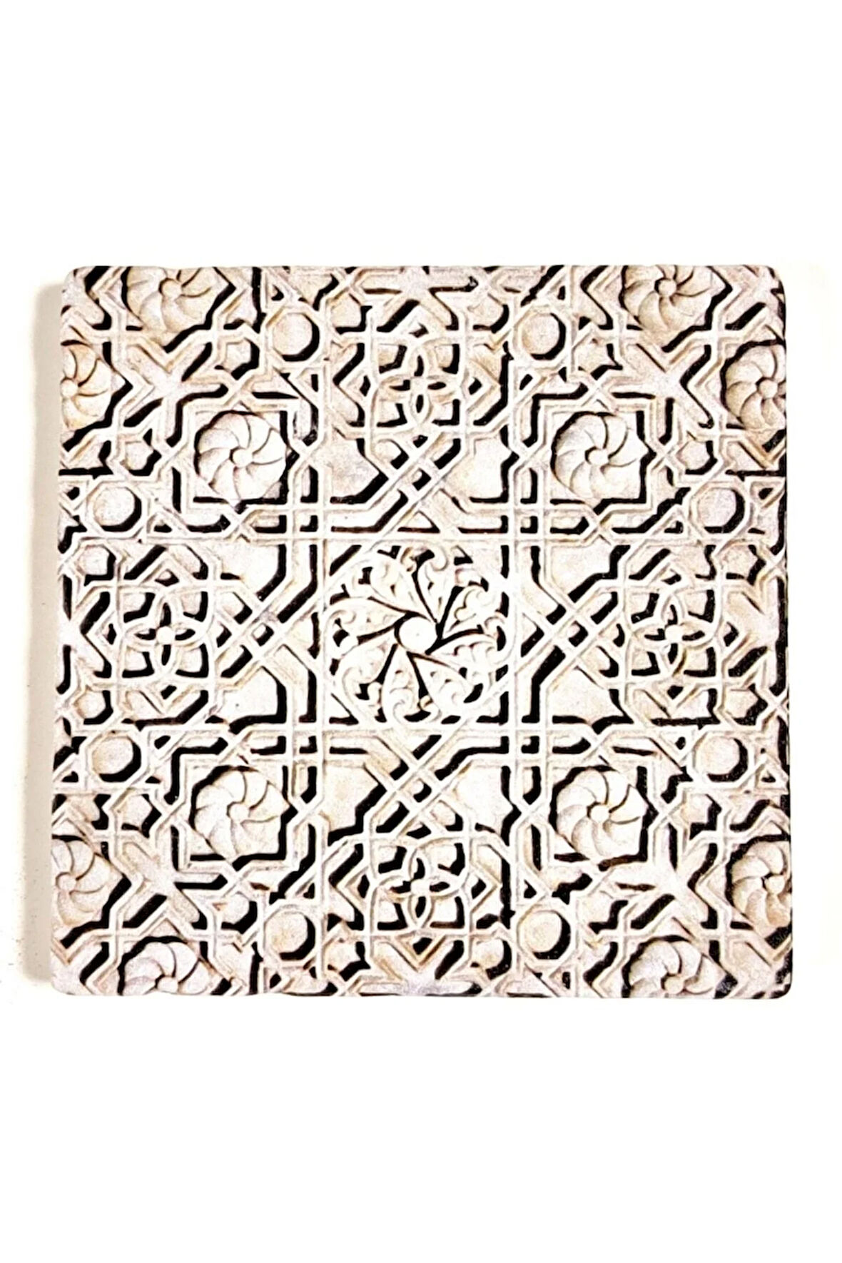 Dekoratif Figürlü Doğal Taş Banyo Gider Kapağı Süsü Tekli 10x10 Cm Model 107