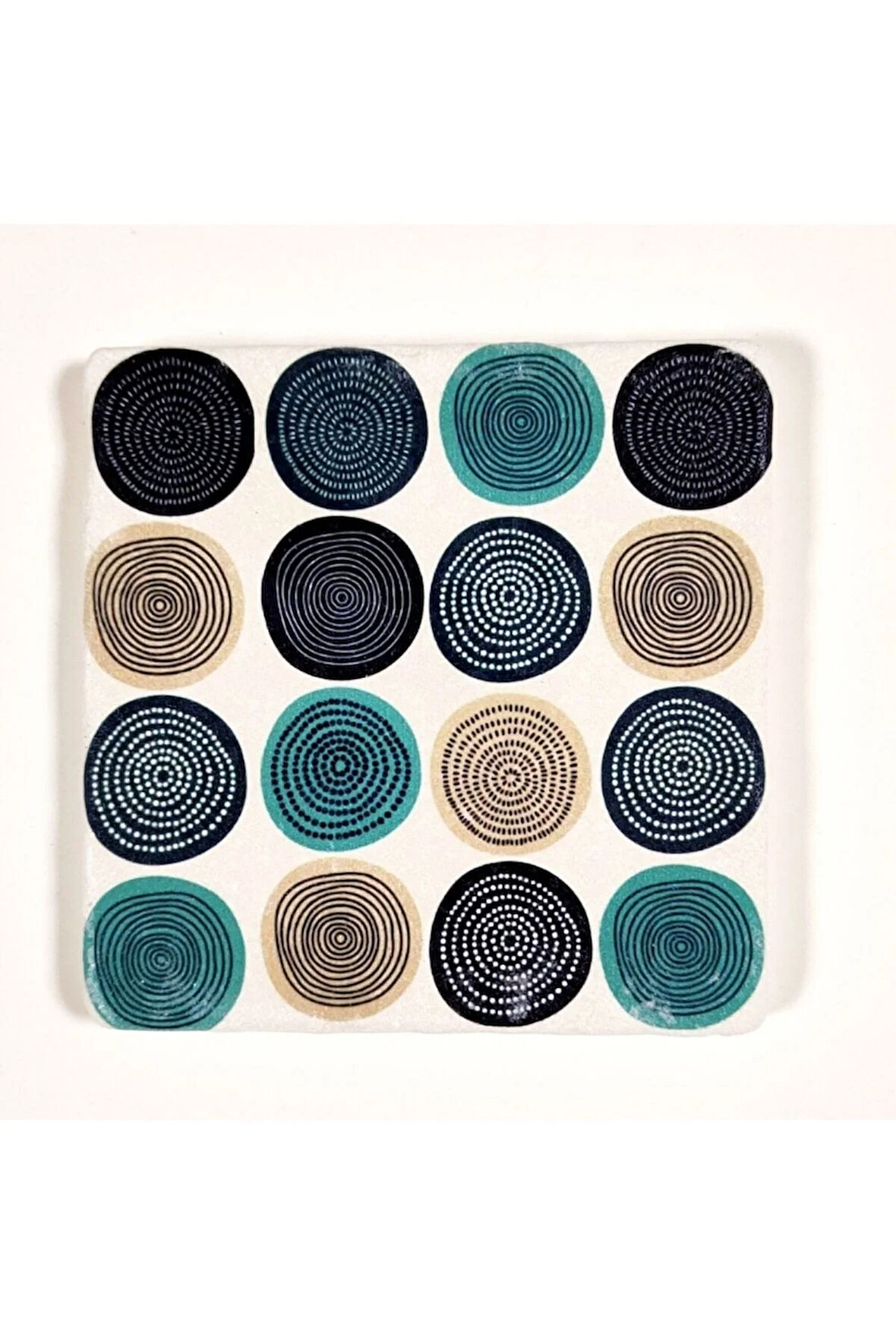 Dekoratif Figürlü Doğal Taş Banyo Gider Kapağı Süsü Tekli 10x10 Cm Model 99