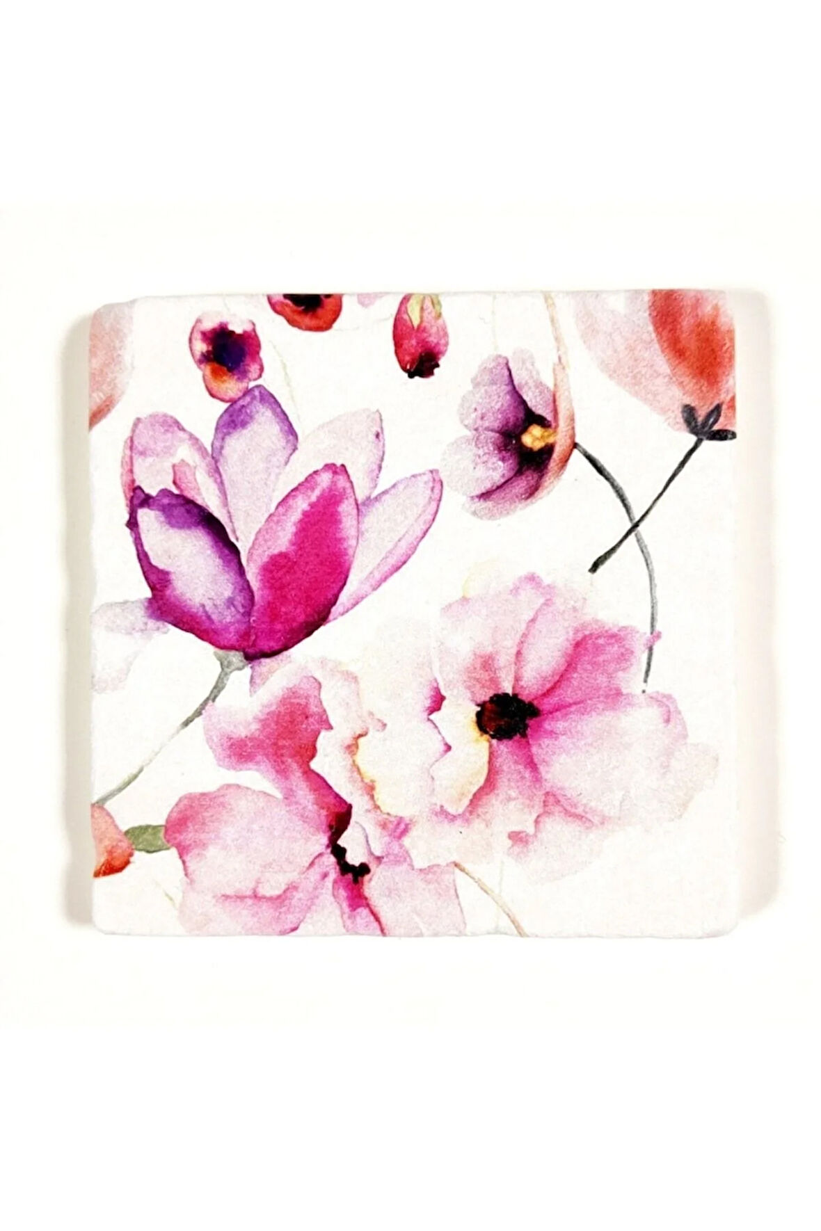 Dekoratif Figürlü Doğal Taş Banyo Gider Kapağı Süsü Tekli 10x10 Cm Model 94