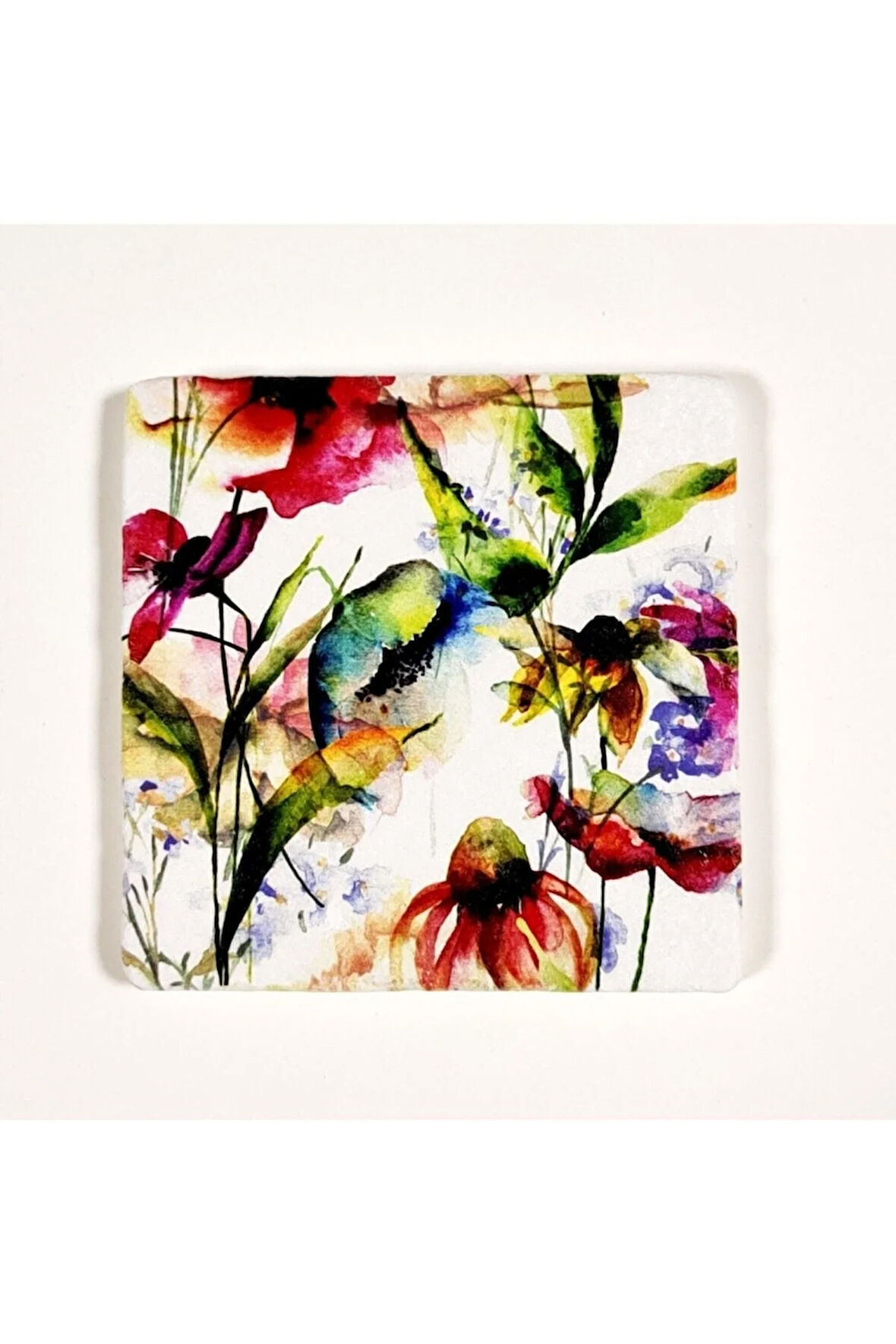 Dekoratif Figürlü Doğal Taş Banyo Gider Kapağı Süsü Tekli 10x10 Cm Model 85