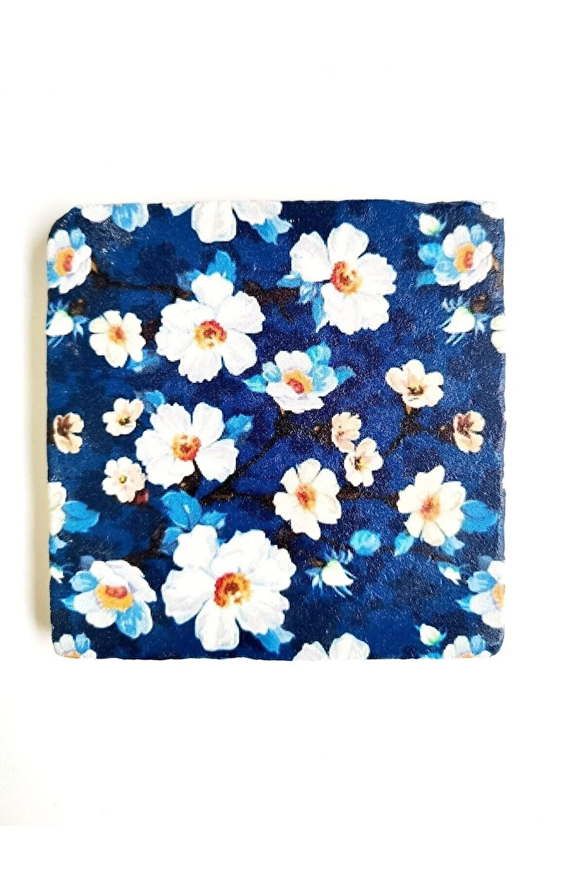 Dekoratif Figürlü Doğal Taş Banyo Gider Kapağı Süsü Tekli 10x10 Cm Model 81