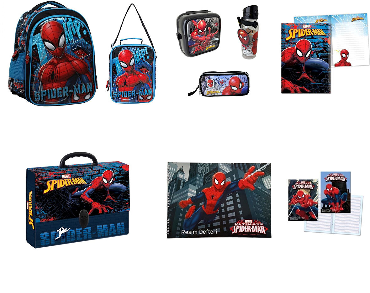 Spiderman Ilkokul Çantası Loft Stand Tall (10 PARÇA MEGA SET)